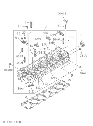 ZX350H-3 011: CYLINDER HEAD | Part For Mach